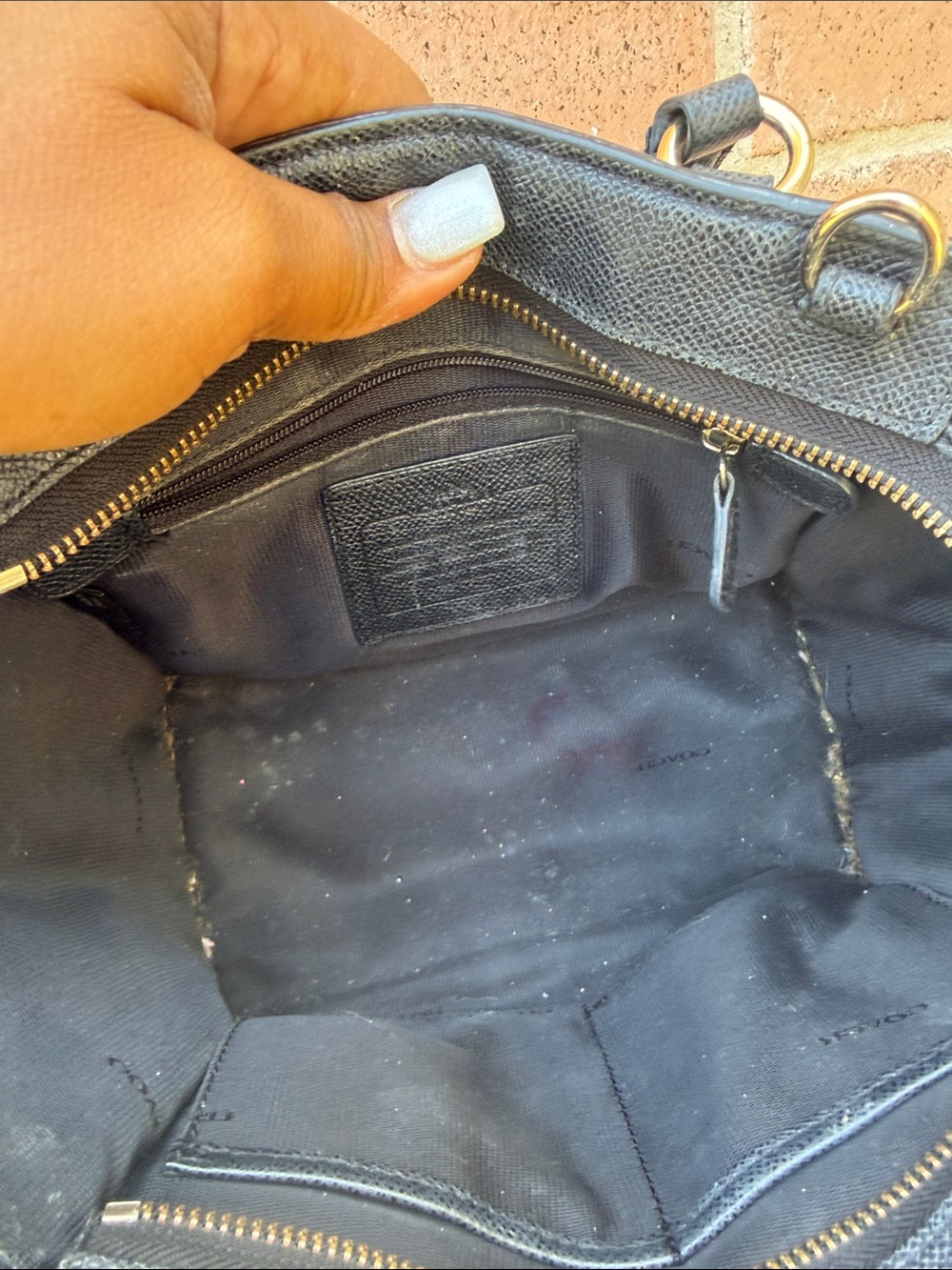 Coach Black and White Zebra Print Tote - Picture 4 of 6